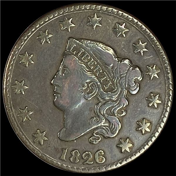 1826 Coronet Head Large Cent CLOSELY  UNCIRCULATED