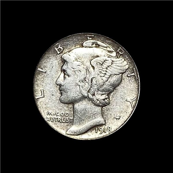 1918-D Mercury Dime LIGHTLY CIRCULATED
