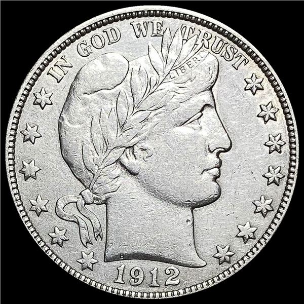 1912-D Silver Barber Half Dollar CLOSELY  UNCIRCULATED