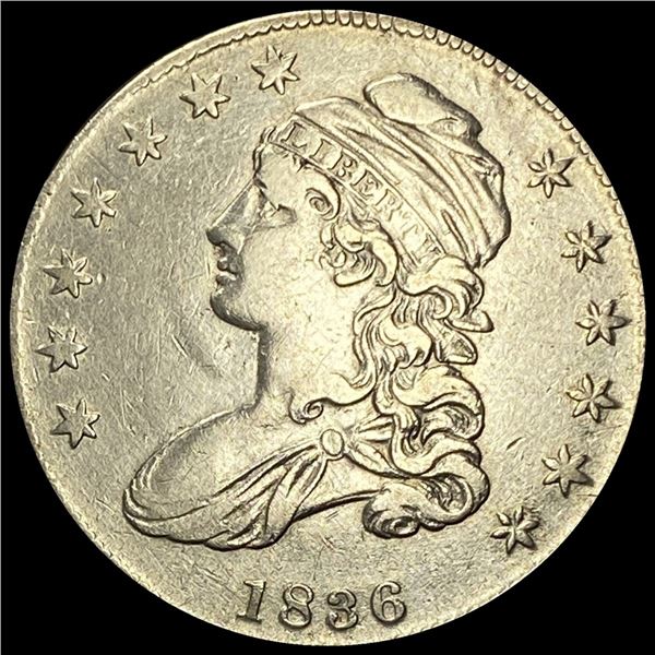 1836 Capped Bust Half Dollar CLOSELY  UNCIRCULATED
