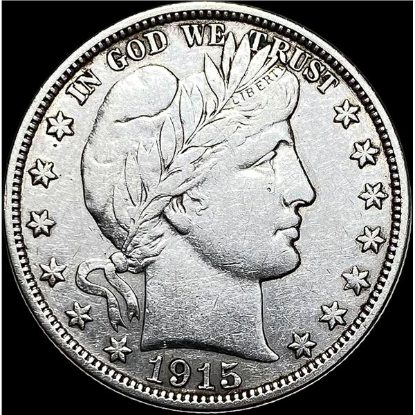 1915-D Silver Barber Half Dollar LIGHTLY  CIRCULATED