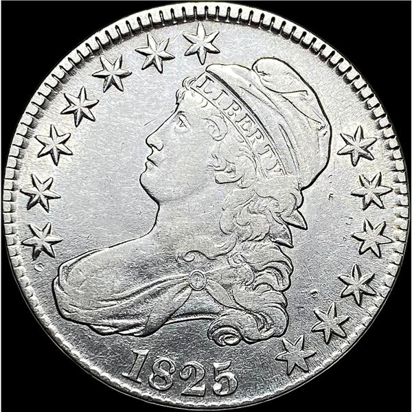 1825 Capped Bust Half Dollar CLOSELY  UNCIRCULATED