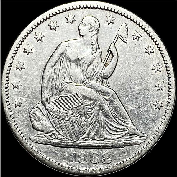 1868-S Seated Liberty Half Dollar CLOSELY  UNCIRCULATED