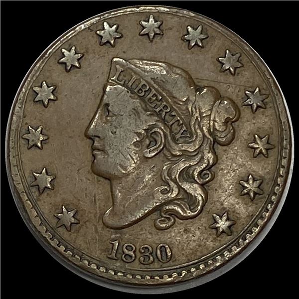 1830 Coronet Head Large Cent LIGHTLY  CIRCULATED