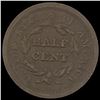 Image 2 : 1851 Braided Hair Half Cent CLOSELY UNCIRCULATED