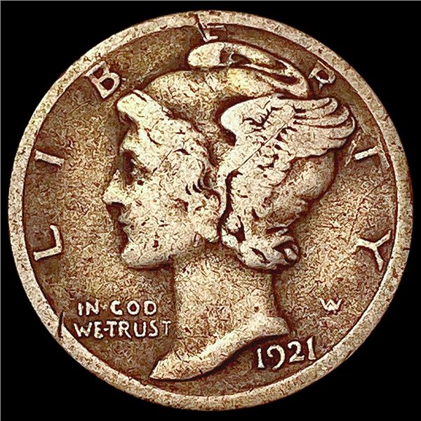 1921-D Mercury Dime NICELY CIRCULATED