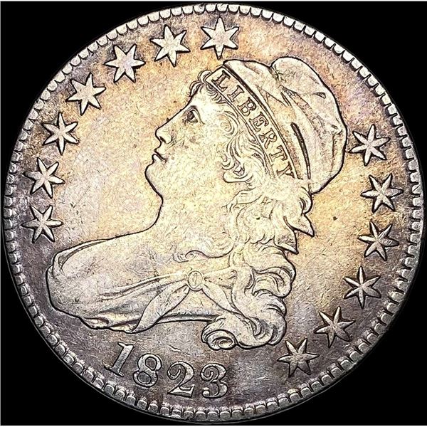 1823 Capped Bust Half Dollar NEARLY  UNCIRCULATED