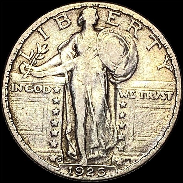 1926-S Silver Standing Liberty Quarter  LIGHTLY CIRCULATED