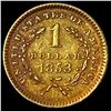 Image 2 : 1853 Gold $1 Liberty Head CLOSELY  UNCIRCULATED