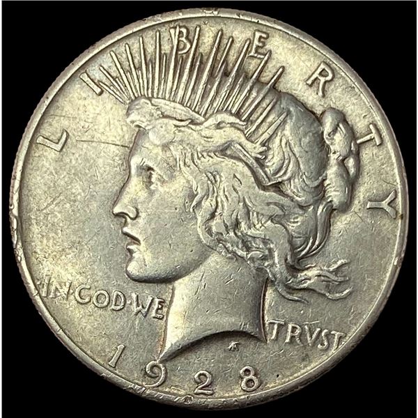 1928-S Silver Peace Dollar NEARLY UNC