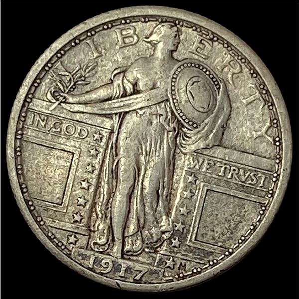 1917 Type 1 Standing Liberty Quarter NEARLY  UNCIRCULATED