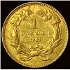 Image 2 : 1861 Gold $1 Indian Princess Head Type 3  UNCIRCULATED