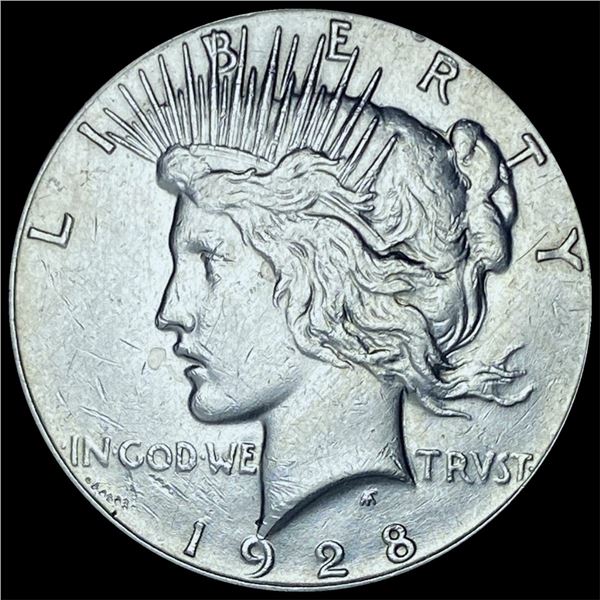 1928 Silver Peace Dollar CHOICE AU