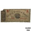 Image 1 : 1862 $1 Bank of Confederate Treasury Note 4