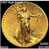 Image 1 : 1907 High Relief $20 Gold Double Eagle CHOICE BU