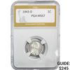 Image 1 : 1943-D Wheat Cent PGA MS67