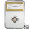 Image 1 : 1833 Capped Bust Half Dime PGA MS63+