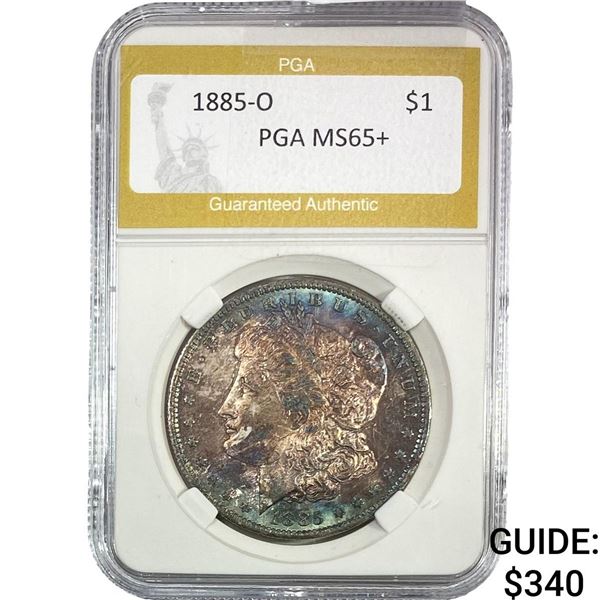 1885-O Morgan Silver Dollar PGA MS65+