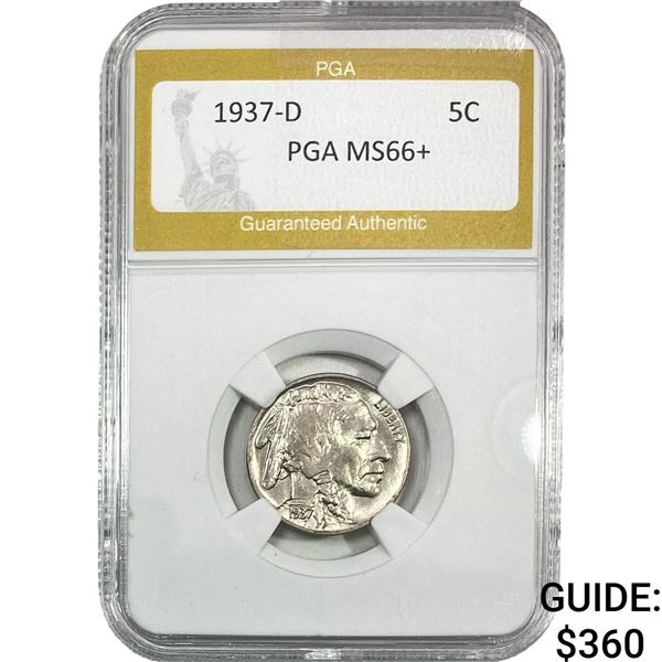 1937-D Buffalo Nickel PGA MS66+