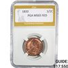 Image 1 : 1833 Classic Head Half Cent PGA MS65 RED