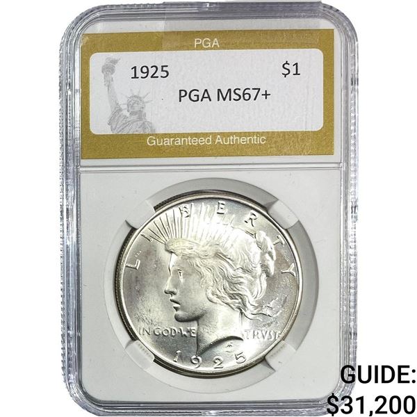 1925 Silver Peace Dollar PGA MS67+