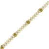 Image 5 : 7" Dual Row Round Cultured Pearl Strand Bracelet w/ 14k Gold Clasp & Bar Spacers