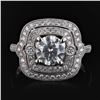 Image 1 : 1.13 ctw CENTER Diamond 14KT White Gold Ring (1.58 ctw Diamonds)