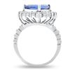 Image 4 : 3.95 ctw Tanzanite and 1.15 ctw Diamond 14K White Gold Ring