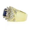Image 7 : Estate 18K Gold 10.72 ctw GIA Oval Sapphire & Diamond Statement Cocktail Ring