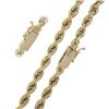 Image 3 : Classic Yellow Gold 46" 4mm Thick Layerable Rope Link Chain Necklace