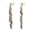 Image 4 : 18k Two Tone Gold 17.48 ctw GIA Pear Ruby & Diamond Large Drop Chandelier Earrin