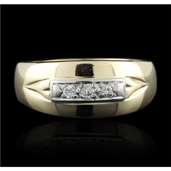 14KT Yellow Gold 0.12ctw Diamond Ring GB2722