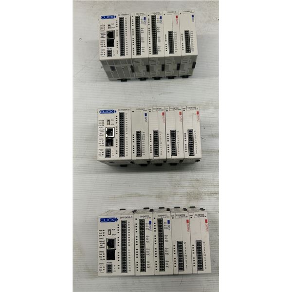Lot of (3) Automation Direct #C0-11DD2E-D Programmable Controller w/Modules