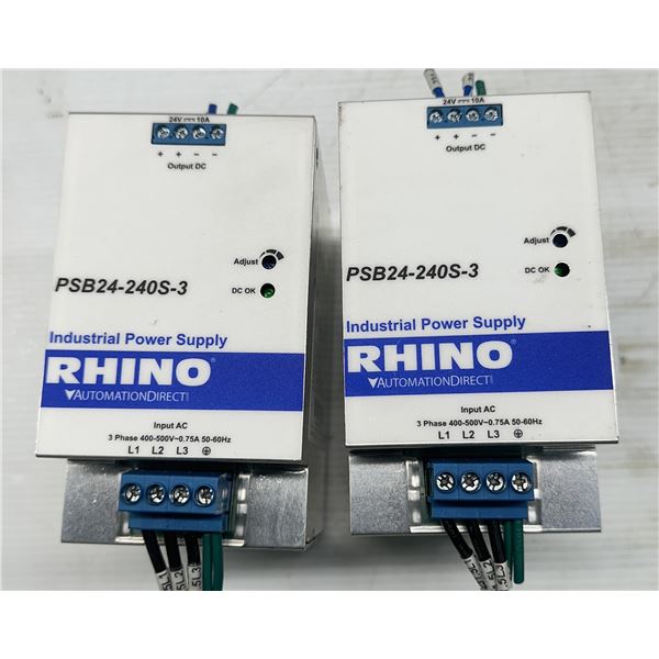 (2) Automation Direct #PSB24-240S-3 Rhino Power Supplies