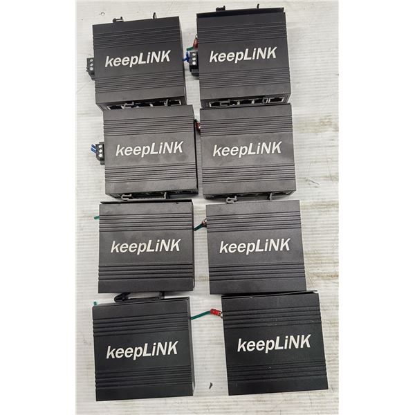 Lot of (8) Keep Link #KP-9000-45-5TXm Industrial Switches