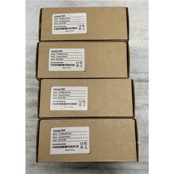 (4) Keep Link #KP-9000-45-5TXm Industrial Switches