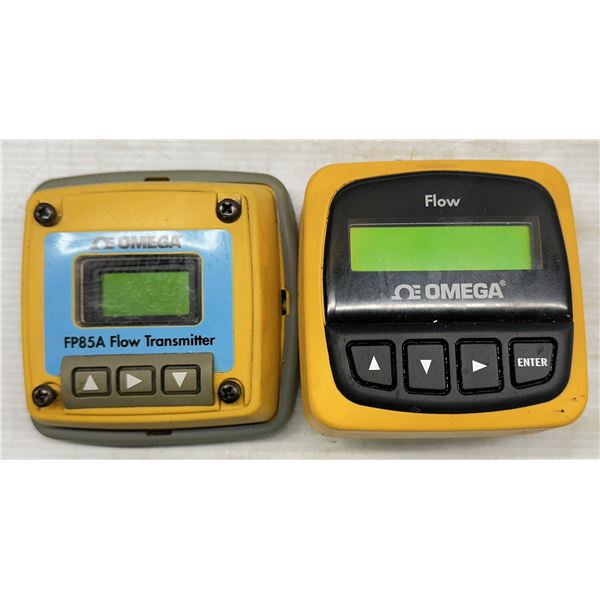 Lot of (2) Omega Flow Transmitters #FP85A & #FP90-1