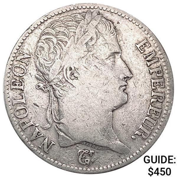 1811A France Silver 5 Francs ABOUT UNCIRCULATED