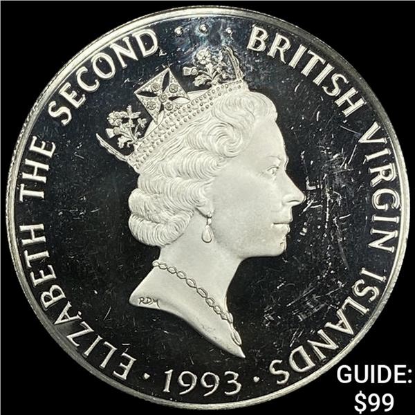 1993 Bvl .925oz Silver $25 Kangaroo CHOICE PROOF