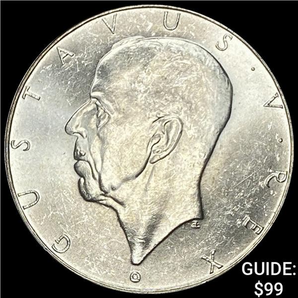 1938 Sweden Silver 2 Kroner UNCIRCULATED