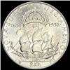 Image 2 : 1938 Sweden Silver 2 Kroner UNCIRCULATED