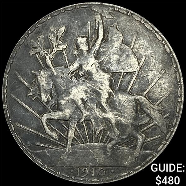 1910 Mexico Silver Peso Caballito NEARLY UNCIRCULATED