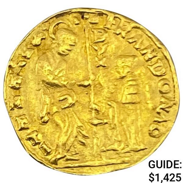 [1543-53] Crusaders Chios .1125oz Gold Ducat NEARLY UNCIRCULATED