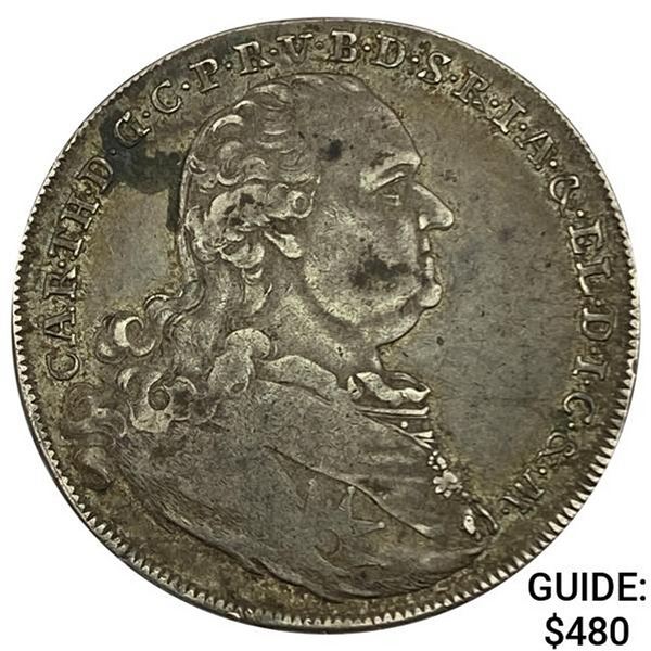 1795 Bavaria Silver Thaler CLOSELY UNCIRCULATED