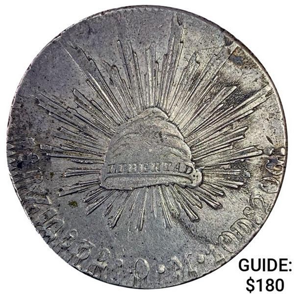 1832Zs OM Mexico Silver 8 Reales NEARLY UNCIRCULATED