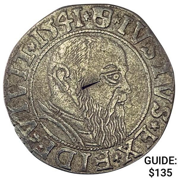 1529-1558 Prussia Silver Groschen Albert I CLOSELY UNCIRCULATED