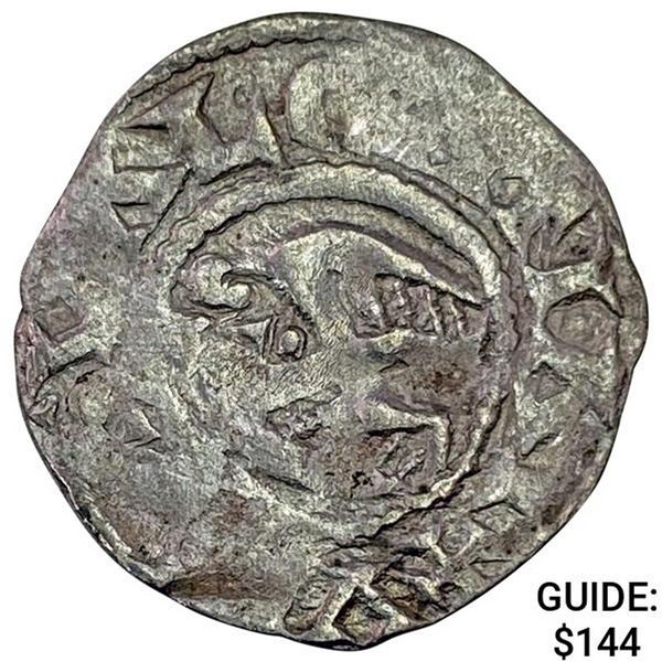 1100-1225 Crusades France Silver Denier NEARLY UNCIRCULATED