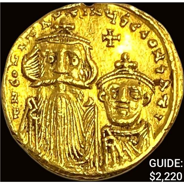 Byzantine Constans II 641-668 AD Gold Solidus CHOICE AU