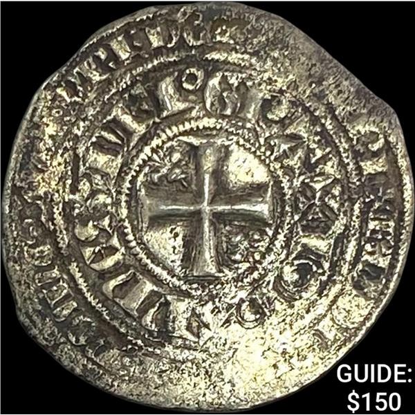 1358-1359 France Silver Gros-John II NEARLY UNCIRCULATED