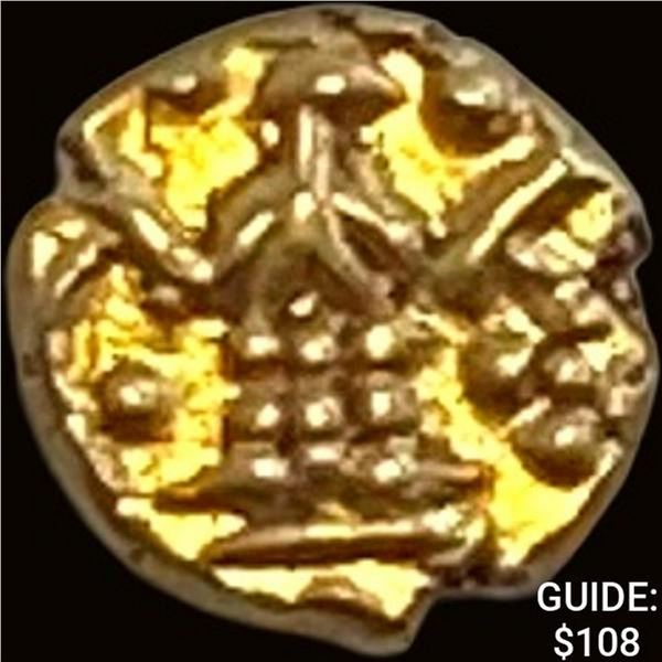1638-1812 India Mysore .012oz Gold Fanam UNCIRCULATED